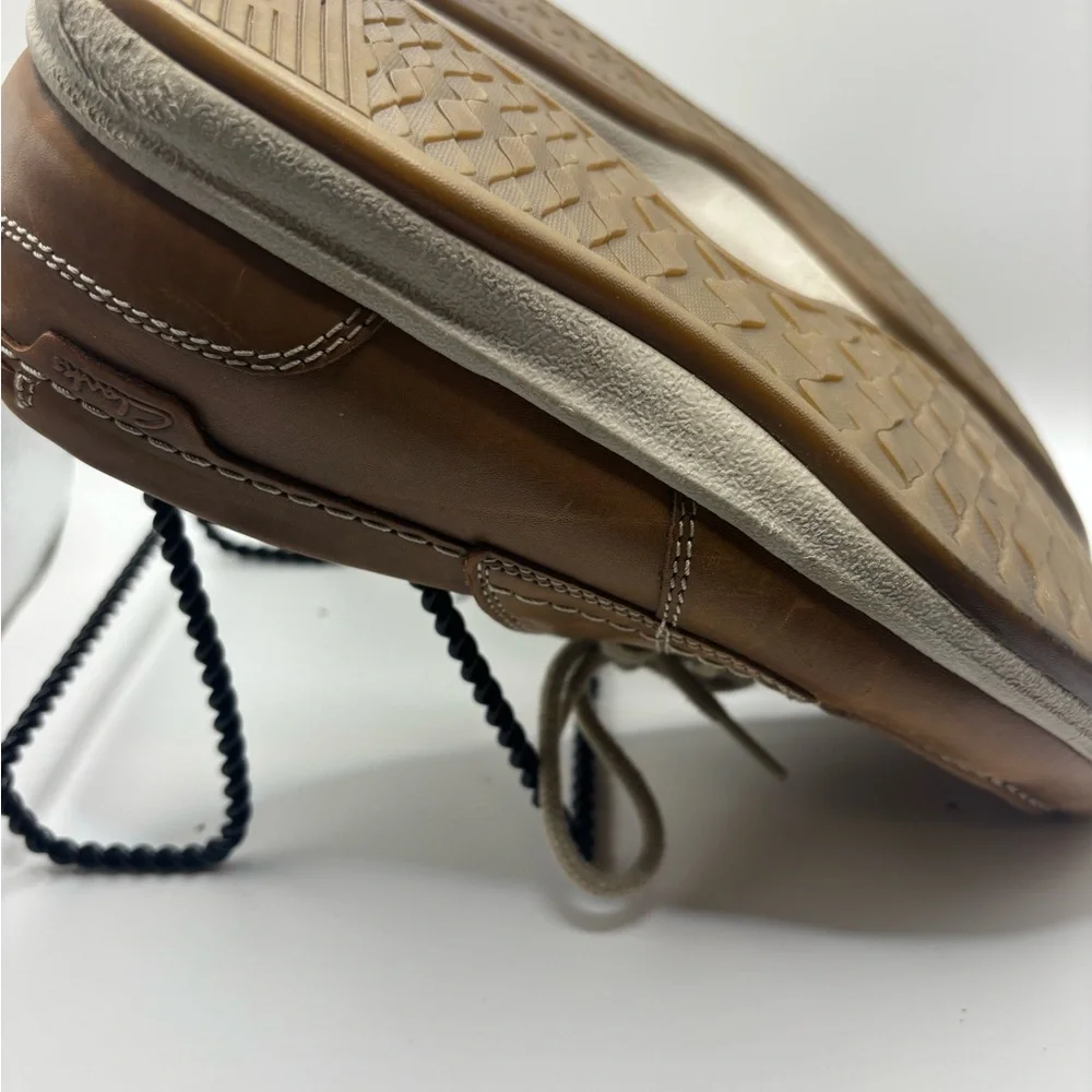 Clarks Men's Brown Leather Boat Shoes Size 8